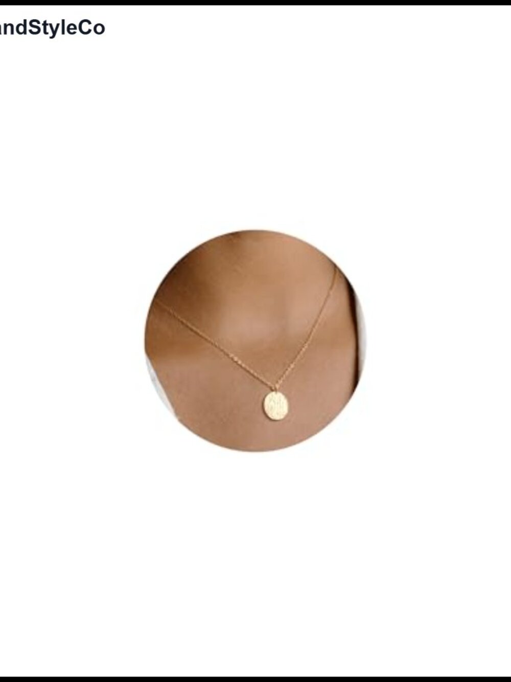 14K Gold Plated Coin Pendant Necklace for Women Adjustable Chain